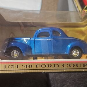 Blue Ford Coupe Toy Car